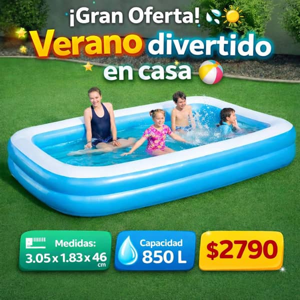 Piscina Inflable 850 lts 3.05x1.83x46